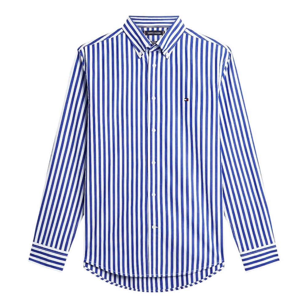 TOMMY HILFIGER</br>Tommy Hilfiger THFlex Poplin Classic Stripe Regular Shirt MW0MW42440-0A6 Ανδρικό Πουκάμισο Μπλε/Λευκό Ριγέ TOMMY HILFIGER</br>Tommy Hilfiger THFlex Poplin Classic Stripe Regular Shirt MW0MW42440-0A6 Ανδρικό Πουκάμισο Μπλε/Λευκό Ριγέ