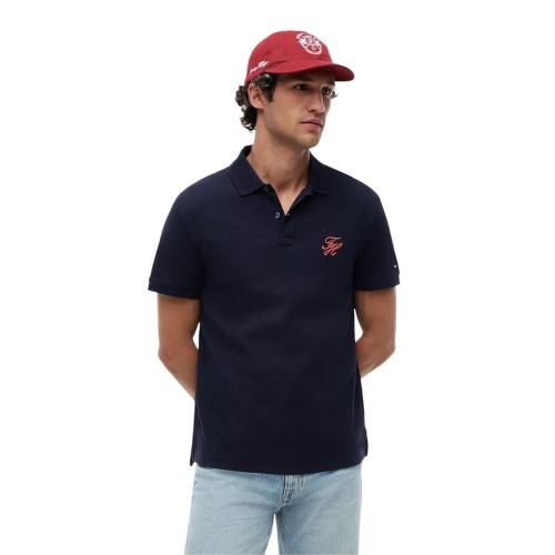 Tommy Hilfiger MW0MW43046-DW5 Ανδρικό Polo T-shirt Μπλε Regular
