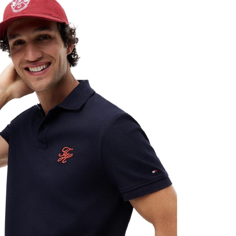 TOMMY HILFIGER</br>Tommy Hilfiger MW0MW43046-DW5 Ανδρικό Polo T-shirt Μπλε Regular