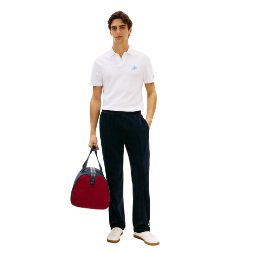 Tommy Hilfiger MW0MW43046-YBR Ανδρικό Polo T-shirt Λευκό Regular
