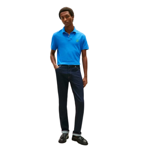 Tommy Hilfiger MW0MW43046-C4U Ανδρικό Polo T-shirt Γαλάζιο Regular