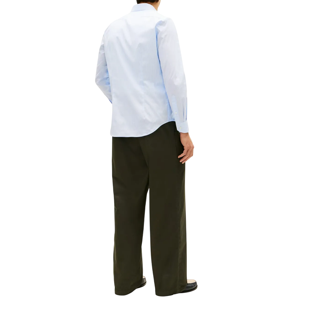 TOMMY HILFIGER</br>Tommy Hilfiger Flex Collar Hairline Stripe Slim Shirt MW0MW43131-C3Q Ανδρικό Πουκάμισο Σιέλ Ριγέ TOMMY HILFIGER</br>Tommy Hilfiger Flex Collar Hairline Stripe Slim Shirt MW0MW43131-C3Q Ανδρικό Πουκάμισο Σιέλ Ριγέ