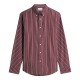 TOMMY HILFIGER</br>Tommy Hilfiger THFlex Hairline Stripe Poplin Regular Shirt MW0MW44571-0EV Ανδρικό Πουκάμισο Μπορντώ/Λευκό Ριγέ