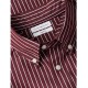 TOMMY HILFIGER</br>Tommy Hilfiger THFlex Hairline Stripe Poplin Regular Shirt MW0MW44571-0EV Ανδρικό Πουκάμισο Μπορντώ/Λευκό Ριγέ