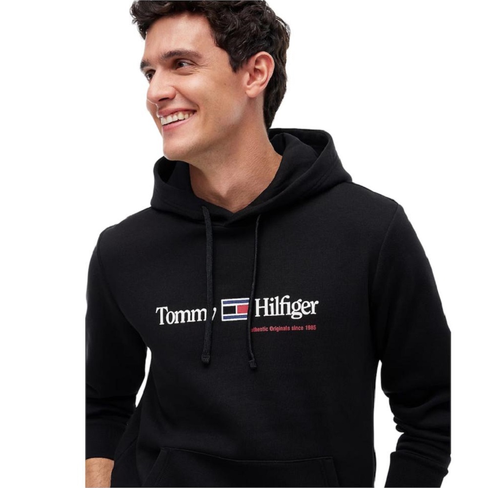 TOMMY HILFIGER</br>Tommy Hilfiger RWB Graphic Regular Fleece Hoodie MW0MW44935-BDS Ανδρικό Φούτερ Μαύρο TOMMY HILFIGER</br>Tommy Hilfiger RWB Graphic Regular Fleece Hoodie MW0MW44935-BDS Ανδρικό Φούτερ Μαύρο