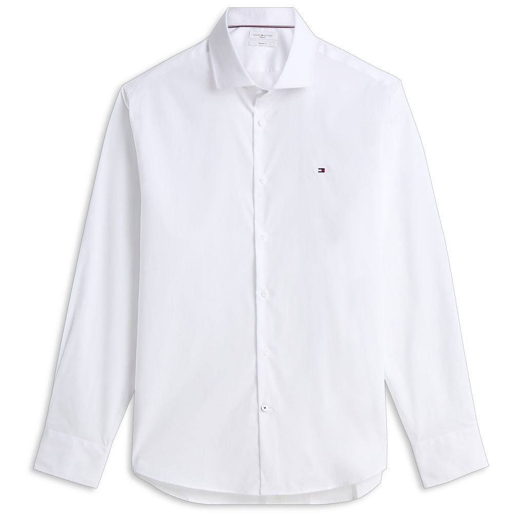 TOMMY HILFIGER</br>Tommy Hilfiger Non Iron Solid Poplin Regular Fit Shirt MW0MW45307-YBR Ανδρικό Πουκάμισο Λευκό TOMMY HILFIGER</br>Tommy Hilfiger Non Iron Solid Poplin Regular Fit Shirt MW0MW45307-YBR Ανδρικό Πουκάμισο Λευκό