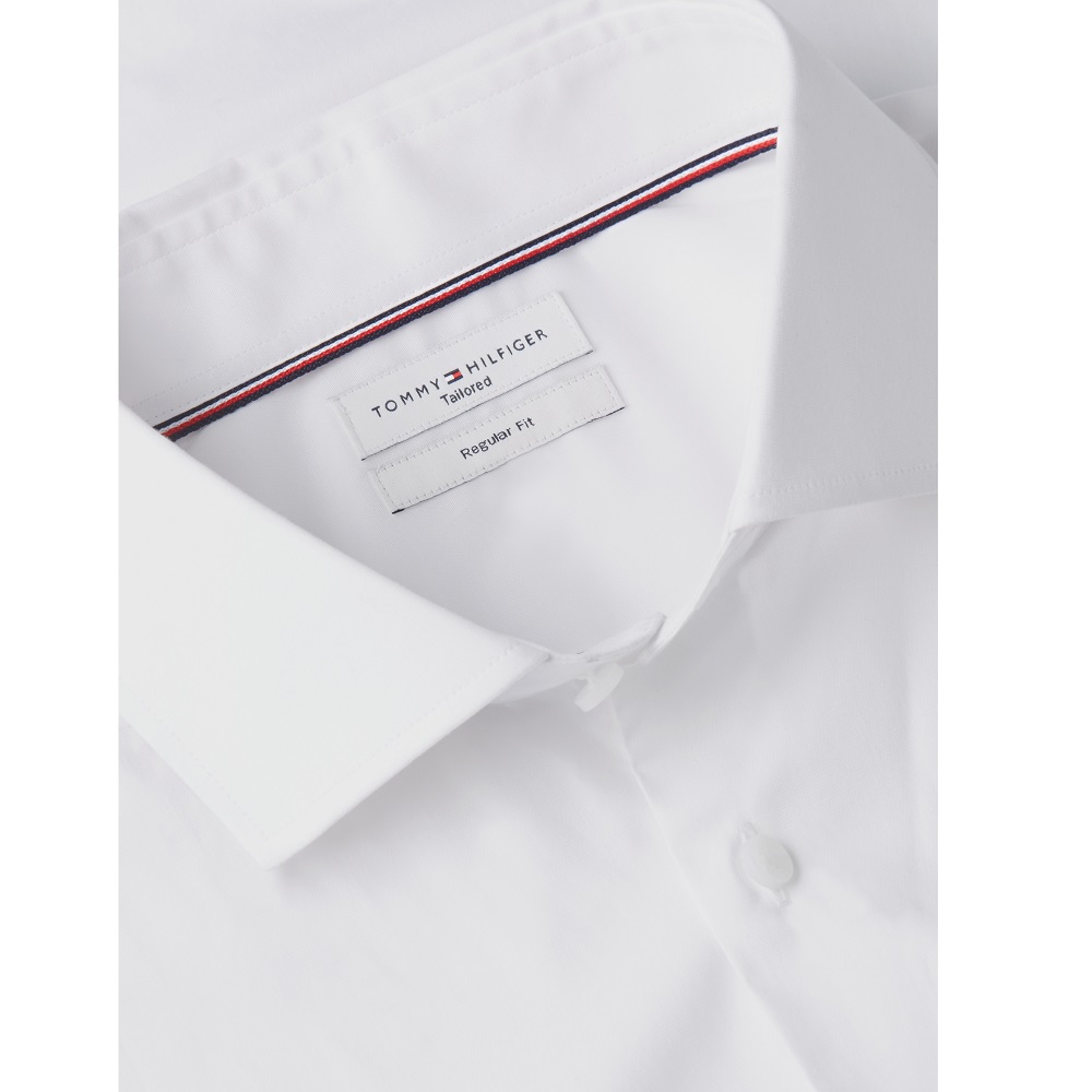 TOMMY HILFIGER</br>Tommy Hilfiger Non Iron Solid Poplin Regular Fit Shirt MW0MW45307-YBR Ανδρικό Πουκάμισο Λευκό TOMMY HILFIGER</br>Tommy Hilfiger Non Iron Solid Poplin Regular Fit Shirt MW0MW45307-YBR Ανδρικό Πουκάμισο Λευκό