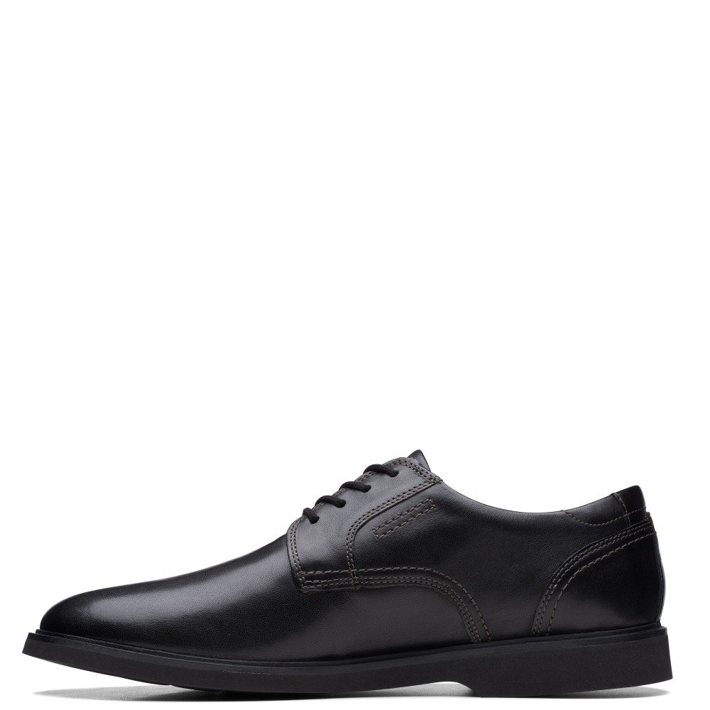 CLARKS</br>Ανδρικά Δετά Παπούτσια Μαύρο Δέρμα MALWOOD LACE Clarks CLARKS</br>Ανδρικά Δετά Παπούτσια Μαύρο Δέρμα MALWOOD LACE Clarks