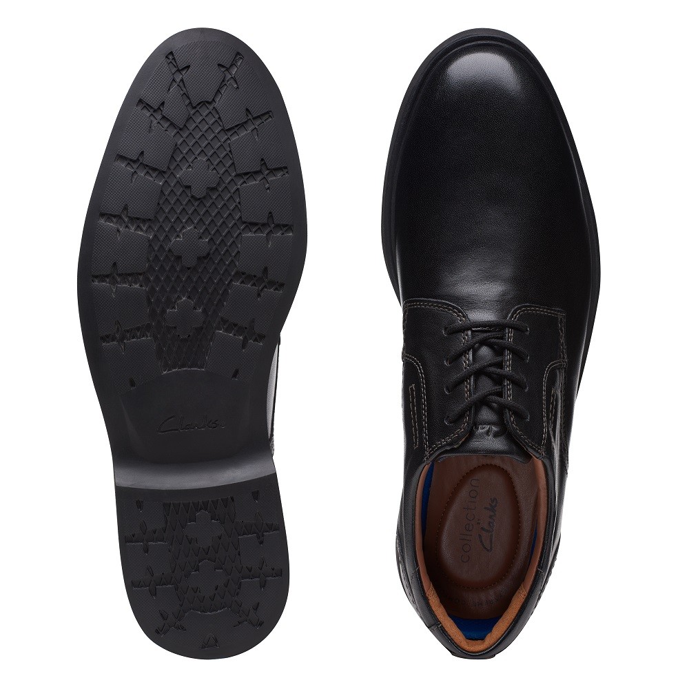 CLARKS</br>Ανδρικά Δετά Παπούτσια Μαύρο Δέρμα MALWOOD LACE Clarks CLARKS</br>Ανδρικά Δετά Παπούτσια Μαύρο Δέρμα MALWOOD LACE Clarks