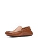 CLARKS</br>Ανδρικά Μοκασίνια/Loafers Ταμπά Δέρμα MARKMAN PLAIN Clarks