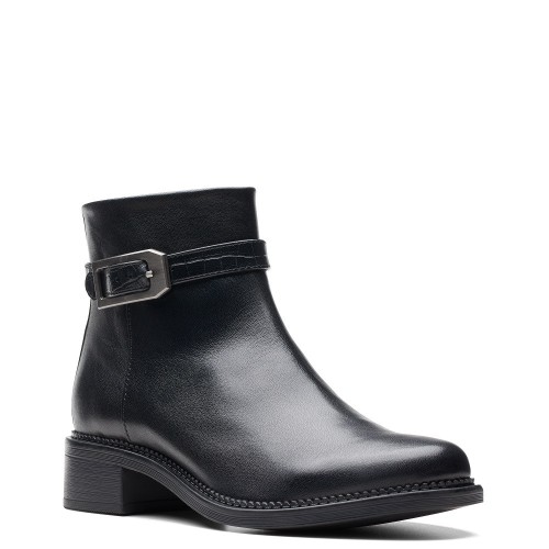 Γυναικεία Μποτάκια Μαύρο Δέρμα MAYE GRACE Clarks Γυναικεία Μποτάκια Μαύρο Δέρμα MAYE GRACE Clarks