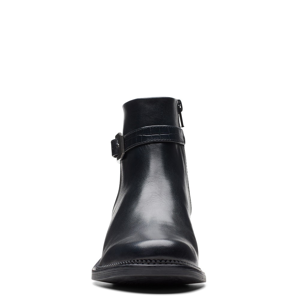 CLARKS</br>Γυναικεία Μποτάκια Μαύρο Δέρμα MAYE GRACE Clarks CLARKS</br>Γυναικεία Μποτάκια Μαύρο Δέρμα MAYE GRACE Clarks