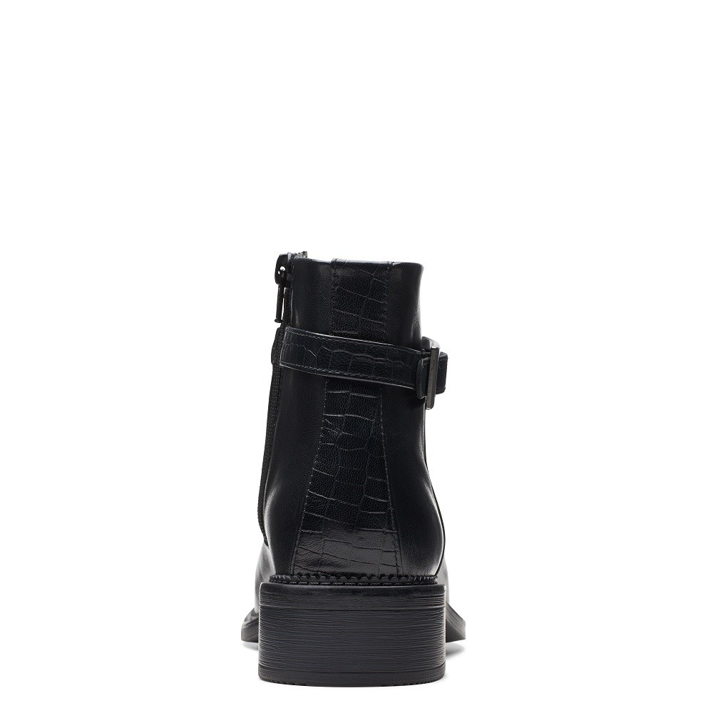 CLARKS</br>Γυναικεία Μποτάκια Μαύρο Δέρμα MAYE GRACE Clarks CLARKS</br>Γυναικεία Μποτάκια Μαύρο Δέρμα MAYE GRACE Clarks