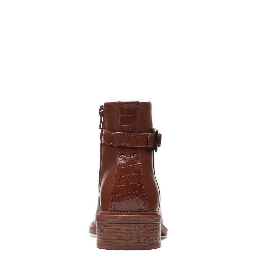 CLARKS</br>Γυναικεία Μποτάκια Ταμπά Δέρμα MAYE GRACE Clarks CLARKS</br>Γυναικεία Μποτάκια Ταμπά Δέρμα MAYE GRACE Clarks