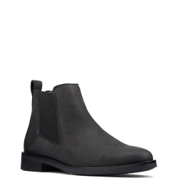 Γυναικεία Μποτάκια Μαύρο Δέρμα MEMI TOP Clarks
