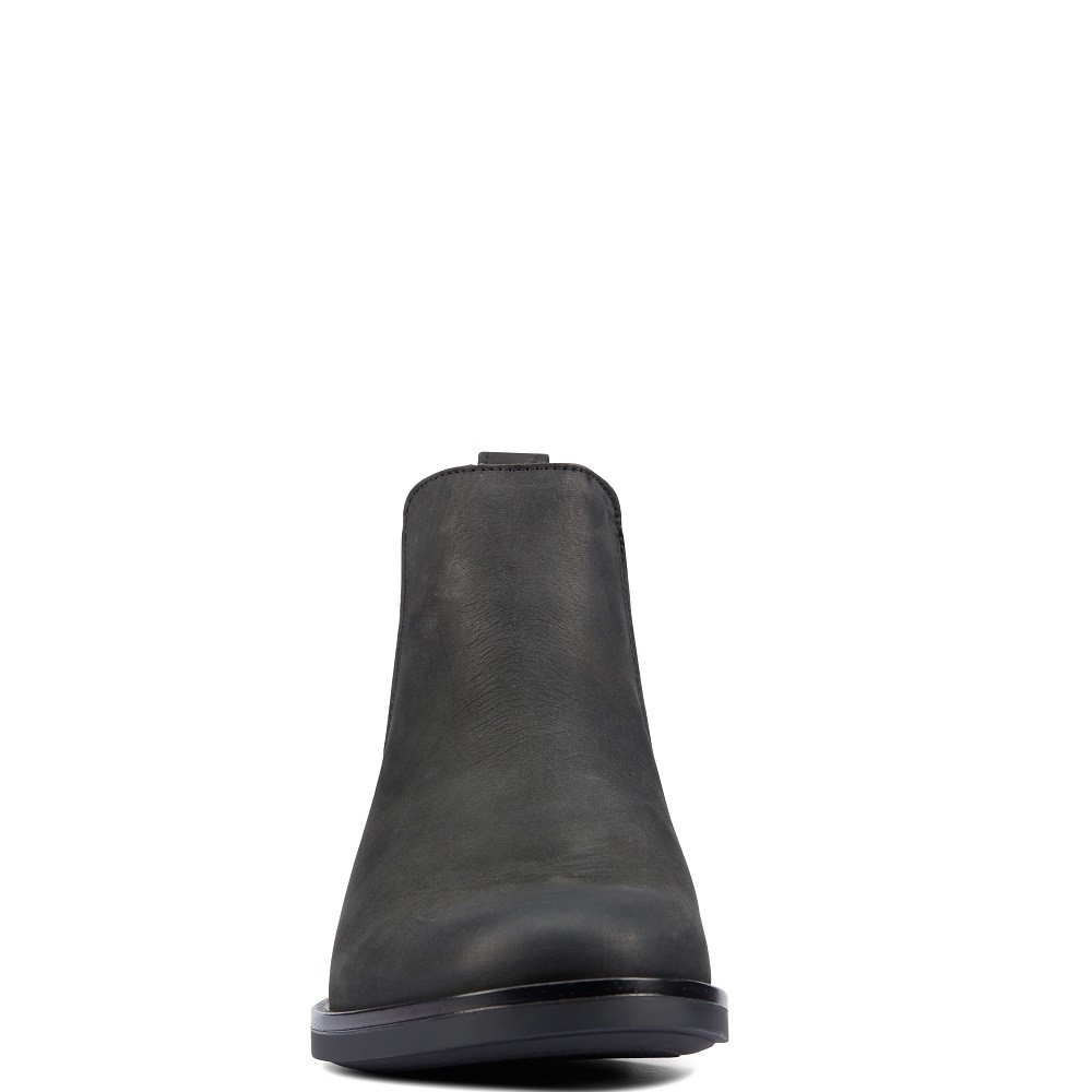 CLARKS</br>Γυναικεία Μποτάκια Μαύρο Δέρμα MEMI TOP Clarks