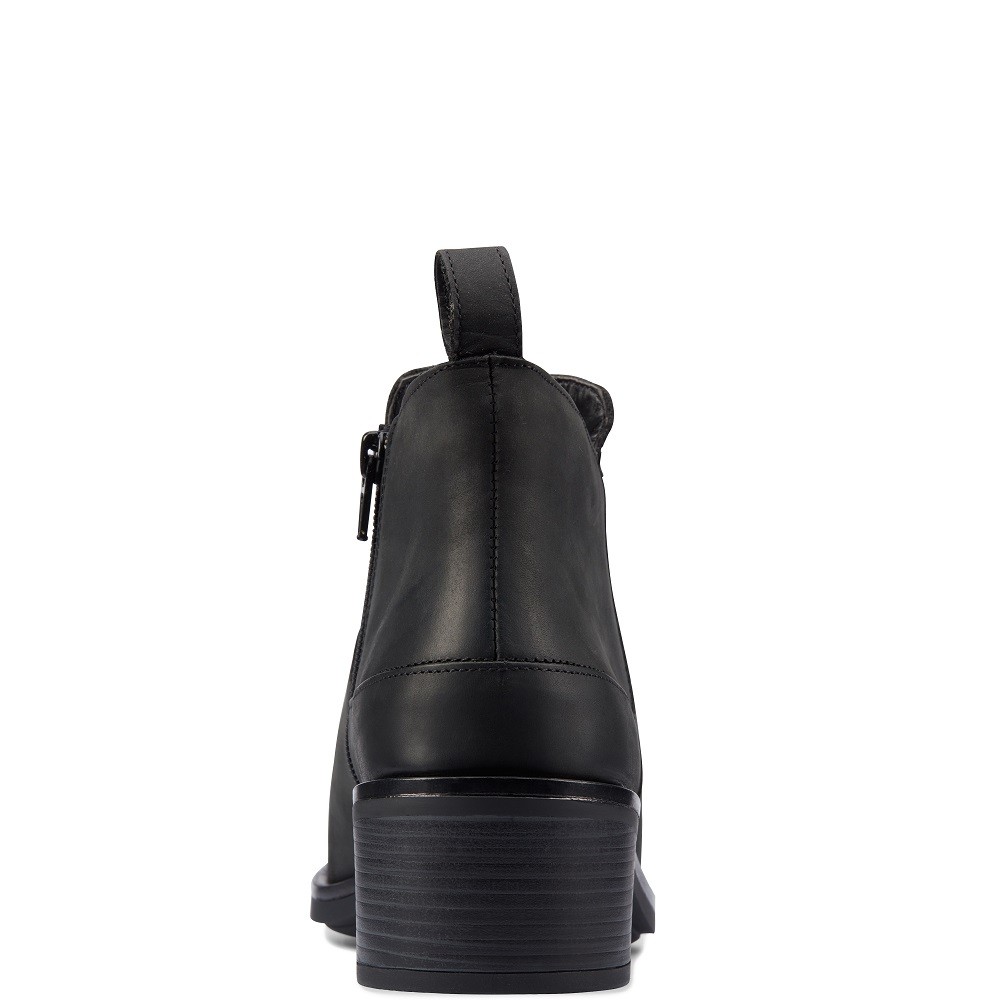 CLARKS</br>Γυναικεία Μποτάκια Μαύρο Δέρμα MEMI ZIP Clarks CLARKS</br>Γυναικεία Μποτάκια Μαύρο Δέρμα MEMI ZIP Clarks