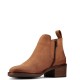 CLARKS</br>Γυναικεία Μποτάκια Ταμπά Δέρμα MEMI ZIP Clarks CLARKS</br>Γυναικεία Μποτάκια Ταμπά Δέρμα MEMI ZIP Clarks