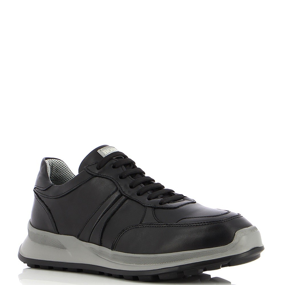 BOSS</br>Ανδρικά Sneakers Μαύρο Δέρμα N6446(6298) SPORTY Boss BOSS</br>Ανδρικά Sneakers Μαύρο Δέρμα N6446(6298) SPORTY Boss