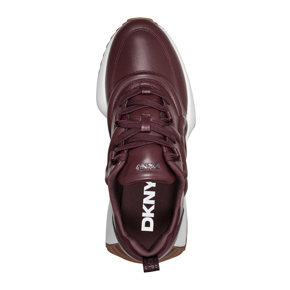 DKNY</br>DKNY NIX K4644005-SNG Γυναικεία Lace Up Sneakers Μπορντό