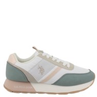U.S. Polo Assn. NOBIW002C-WHI-LGE03 Γυναικεία Sneakers Λευκό/Πράσινο