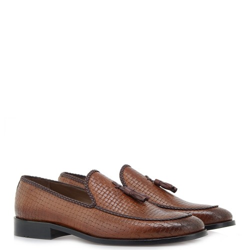 Ανδρικά Μοκασίνια Ταμπά Δέρμα Πλεκτό NZ-1726 Lorenzo Russo Ανδρικά Μοκασίνια Ταμπά Δέρμα Πλεκτό NZ-1726 Lorenzo Russo