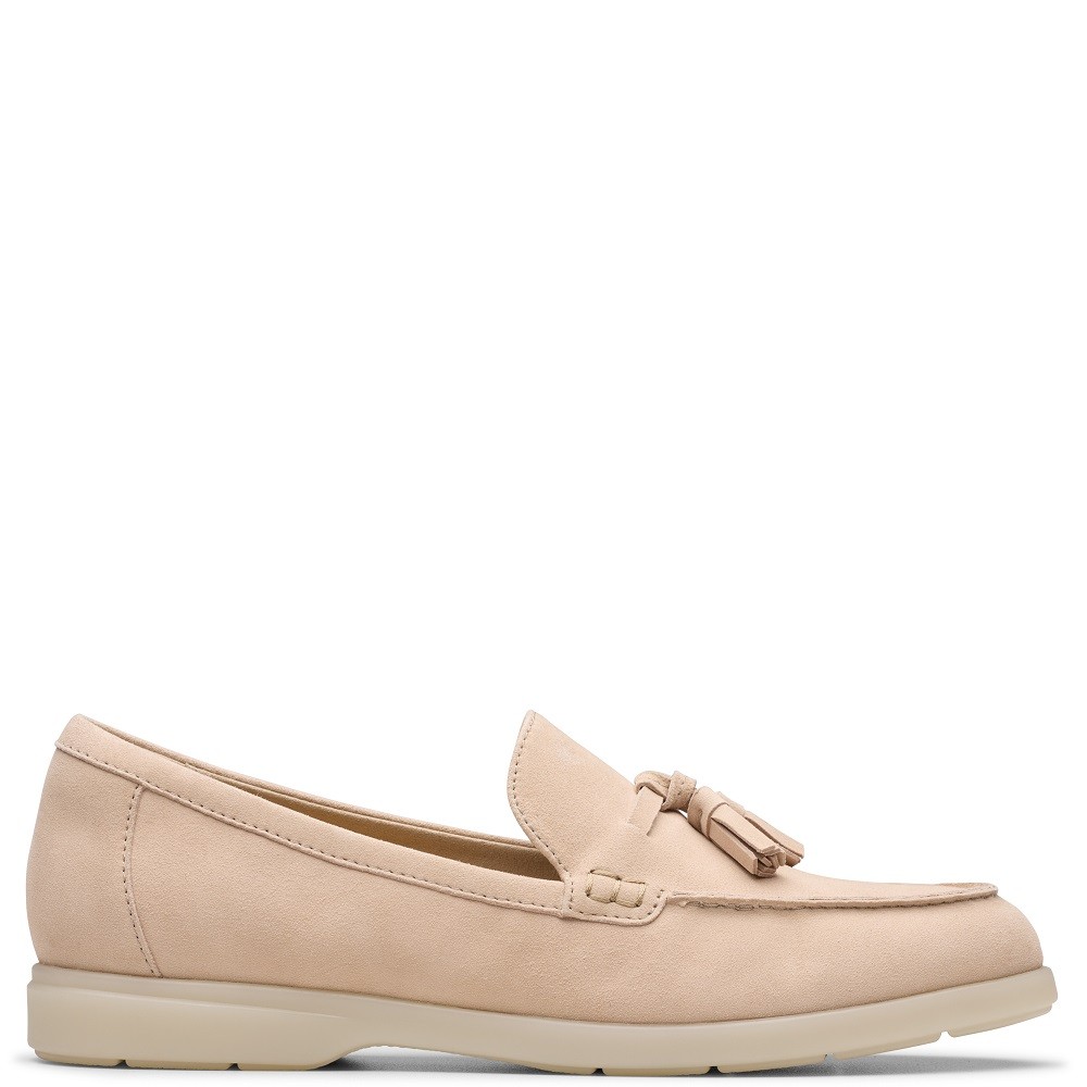 CLARKS</br>Γυναικεία Loafers Μπεζ Suede NARINI EDGE Clarks CLARKS</br>Γυναικεία Loafers Μπεζ Suede NARINI EDGE Clarks
