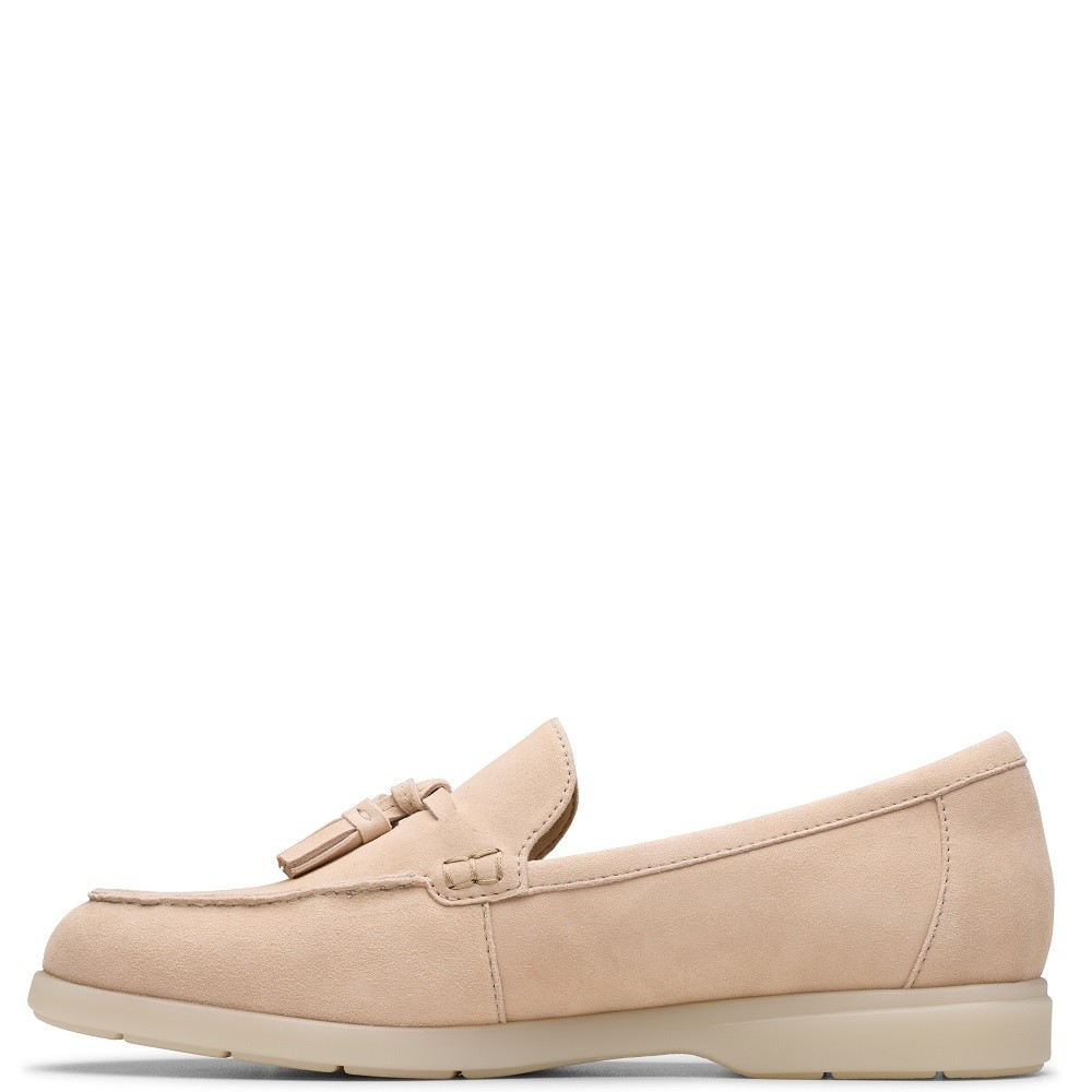 CLARKS</br>Γυναικεία Loafers Μπεζ Suede NARINI EDGE Clarks CLARKS</br>Γυναικεία Loafers Μπεζ Suede NARINI EDGE Clarks