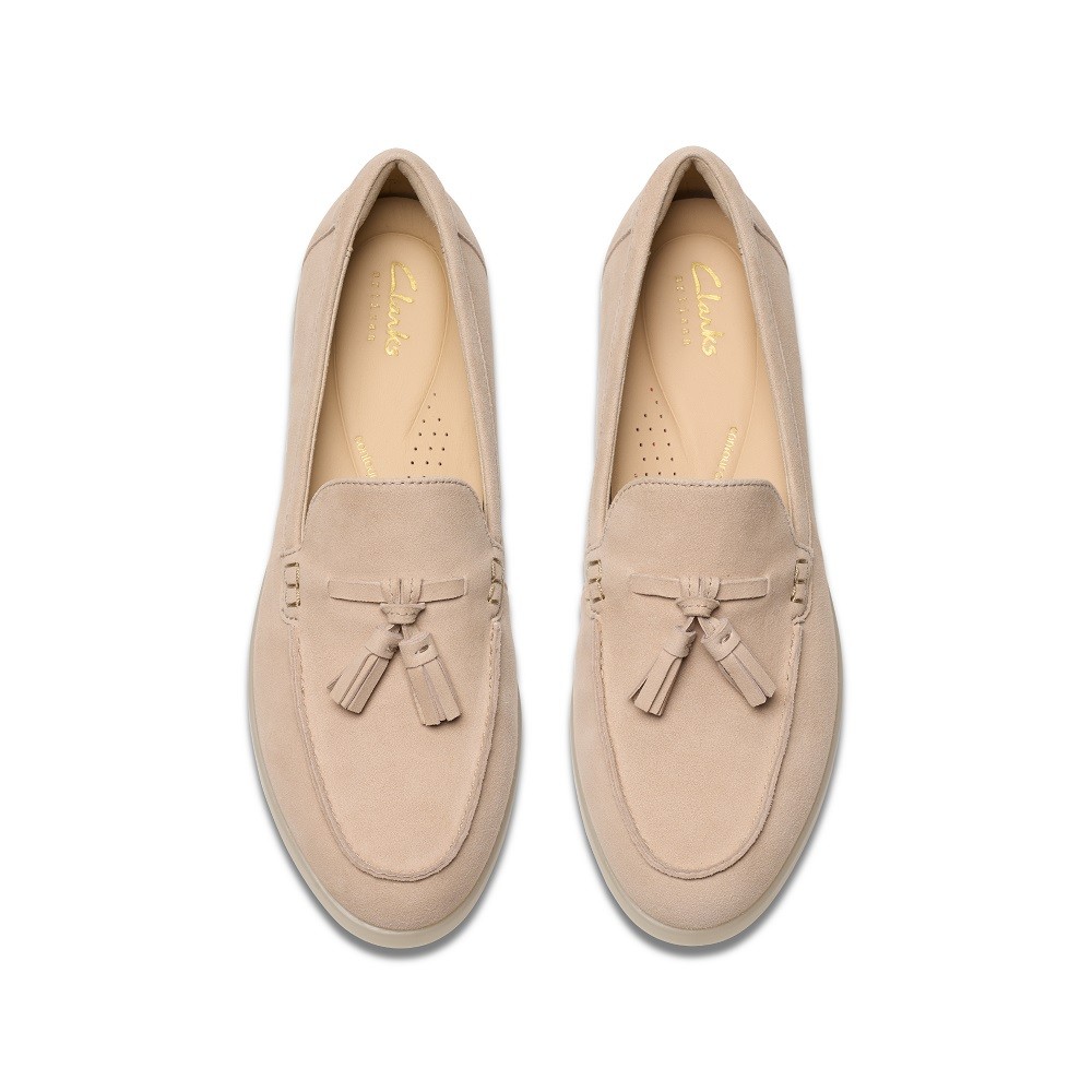 CLARKS</br>Γυναικεία Loafers Μπεζ Suede NARINI EDGE Clarks CLARKS</br>Γυναικεία Loafers Μπεζ Suede NARINI EDGE Clarks