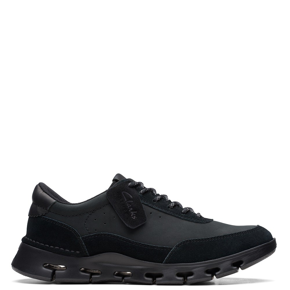 CLARKS</br>Ανδρικά Sneakers Μαύρο Δέρμα NATURE X ONE Clarks CLARKS</br>Ανδρικά Sneakers Μαύρο Δέρμα NATURE X ONE Clarks