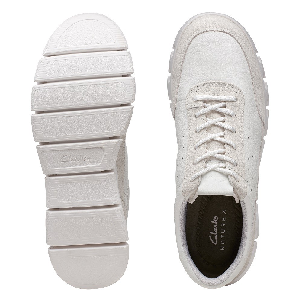 CLARKS</br>Ανδρικά Sneakers Λευκό Δέρμα NATURE X ONE Clarks CLARKS</br>Ανδρικά Sneakers Λευκό Δέρμα NATURE X ONE Clarks