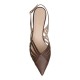 KALOGIROU</br>Kalogirou ΟΛΥΜΠΙΑ Γυναικεία Slingback Καφέ Δέρμα KALOGIROU</br>Kalogirou ΟΛΥΜΠΙΑ Γυναικεία Slingback Καφέ Δέρμα