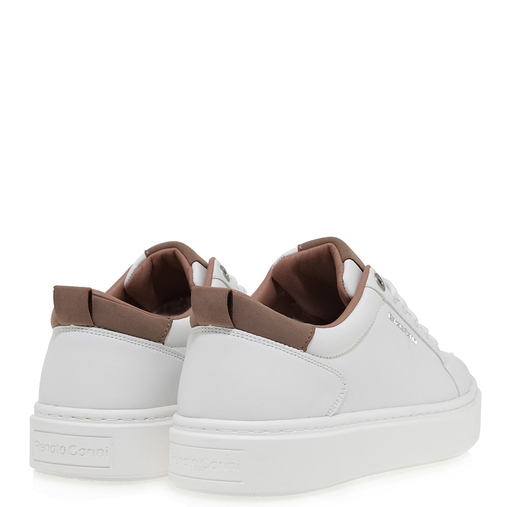 RENATO GARINI</br>Ανδρικά Sneakers Λευκό/Πούρο Nubuck ORLANDO-2409WLP Renato Garini RENATO GARINI</br>Ανδρικά Sneakers Λευκό/Πούρο Nubuck ORLANDO-2409WLP Renato Garini