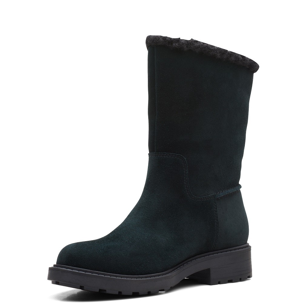 CLARKS</br>Γυναικεία Μποτάκια Μαύρο Suede OPAL ZIP Clarks CLARKS</br>Γυναικεία Μποτάκια Μαύρο Suede OPAL ZIP Clarks