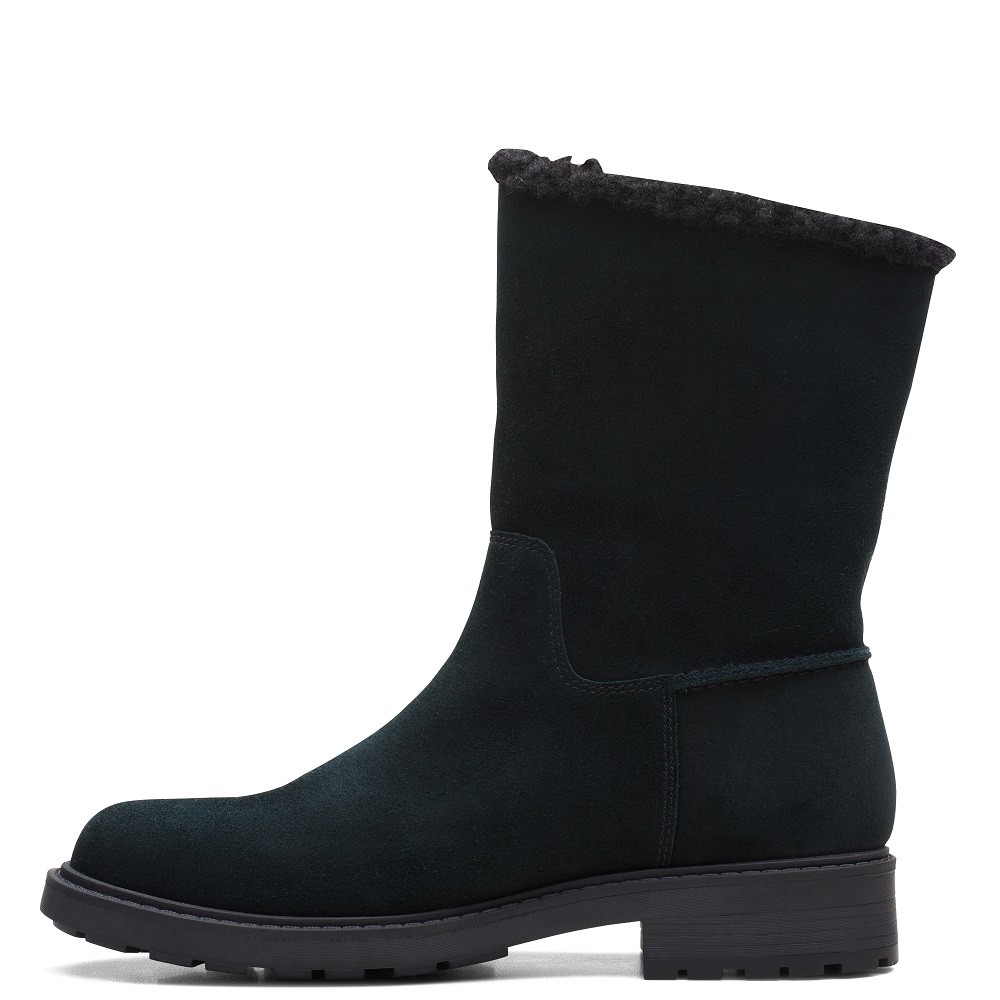 CLARKS</br>Γυναικεία Μποτάκια Μαύρο Suede OPAL ZIP Clarks CLARKS</br>Γυναικεία Μποτάκια Μαύρο Suede OPAL ZIP Clarks