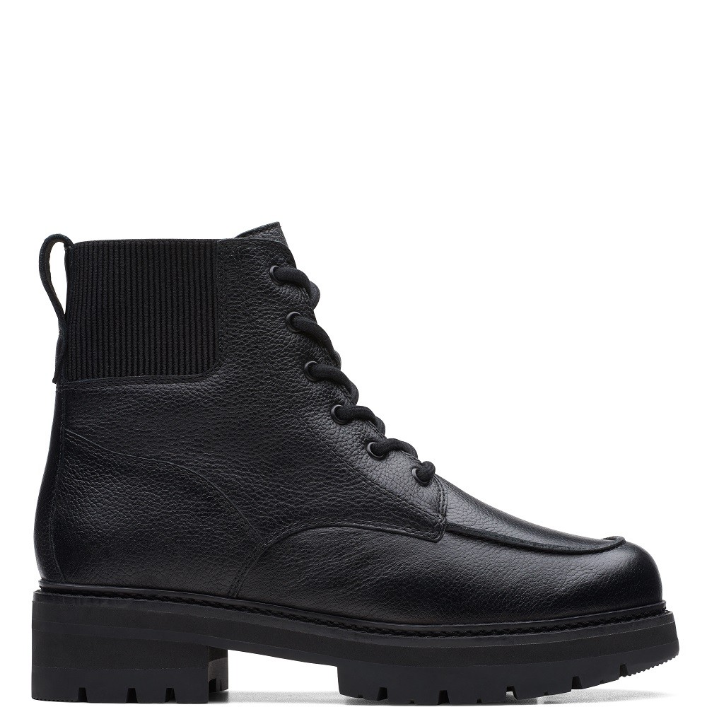 CLARKS</br>Γυναικεία Μποτάκια Μαύρο Δέρμα ORIANNA MID Clarks CLARKS</br>Γυναικεία Μποτάκια Μαύρο Δέρμα ORIANNA MID Clarks