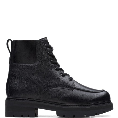 Γυναικεία Μποτάκια Μαύρο Δέρμα ORIANNA MID Clarks Γυναικεία Μποτάκια Μαύρο Δέρμα ORIANNA MID Clarks