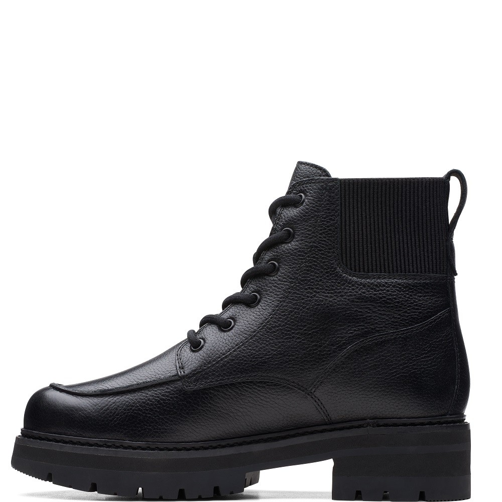 CLARKS</br>Γυναικεία Μποτάκια Μαύρο Δέρμα ORIANNA MID Clarks CLARKS</br>Γυναικεία Μποτάκια Μαύρο Δέρμα ORIANNA MID Clarks