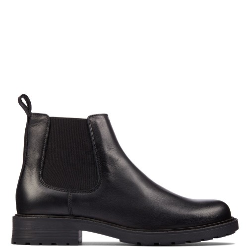 Γυναικεία Μποτάκια Μαύρο Δέρμα ORINOCO2 LANE Clarks