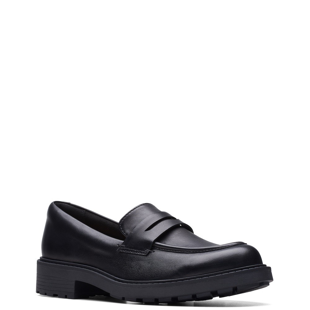 CLARKS</br>Γυναικεία Loafers Μαύρο Δέρμα ORINOCO2 PENNY Clarks CLARKS</br>Γυναικεία Loafers Μαύρο Δέρμα ORINOCO2 PENNY Clarks