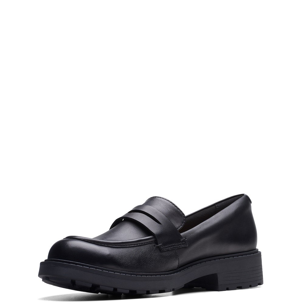 CLARKS</br>Γυναικεία Loafers Μαύρο Δέρμα ORINOCO2 PENNY Clarks CLARKS</br>Γυναικεία Loafers Μαύρο Δέρμα ORINOCO2 PENNY Clarks