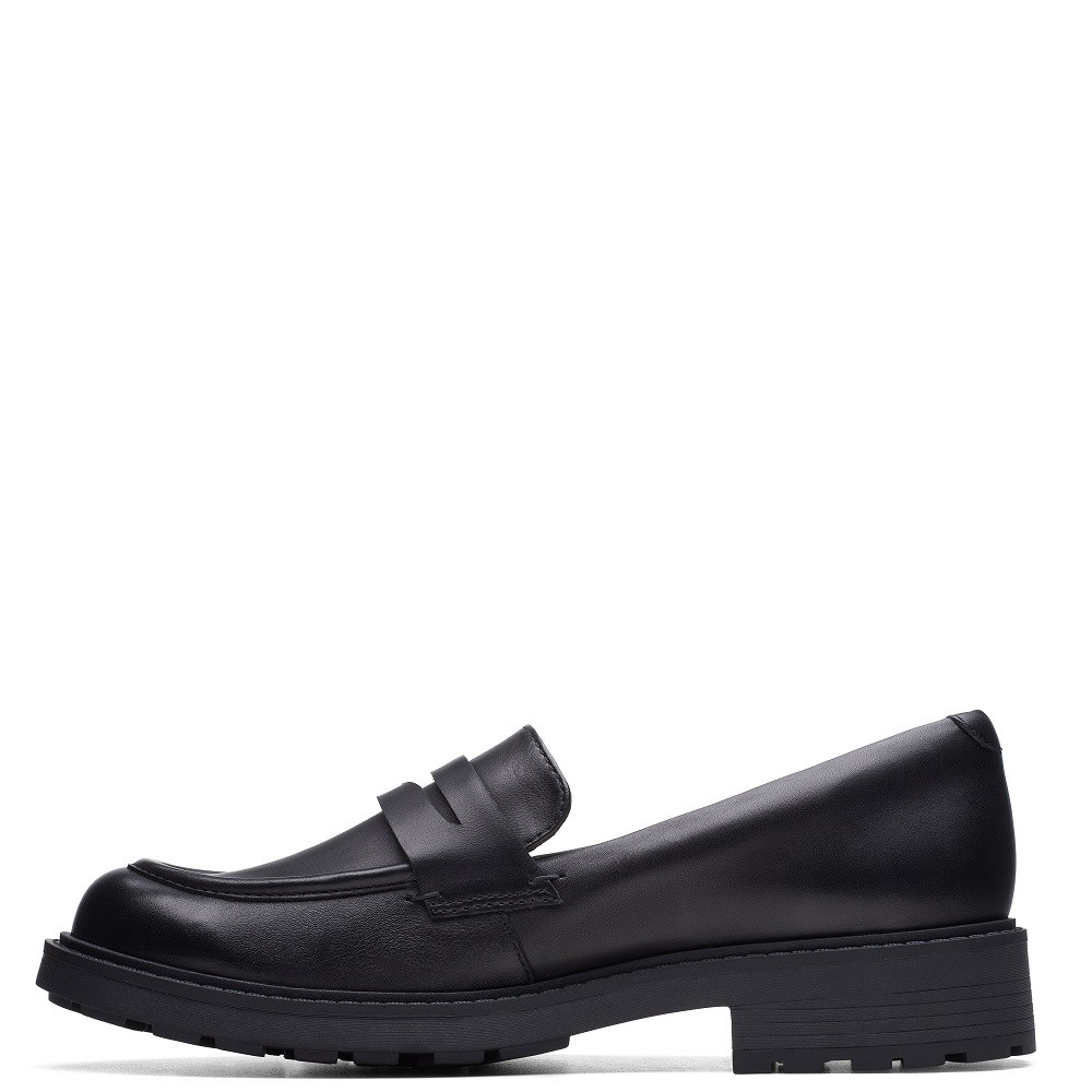 CLARKS</br>Γυναικεία Loafers Μαύρο Δέρμα ORINOCO2 PENNY Clarks CLARKS</br>Γυναικεία Loafers Μαύρο Δέρμα ORINOCO2 PENNY Clarks