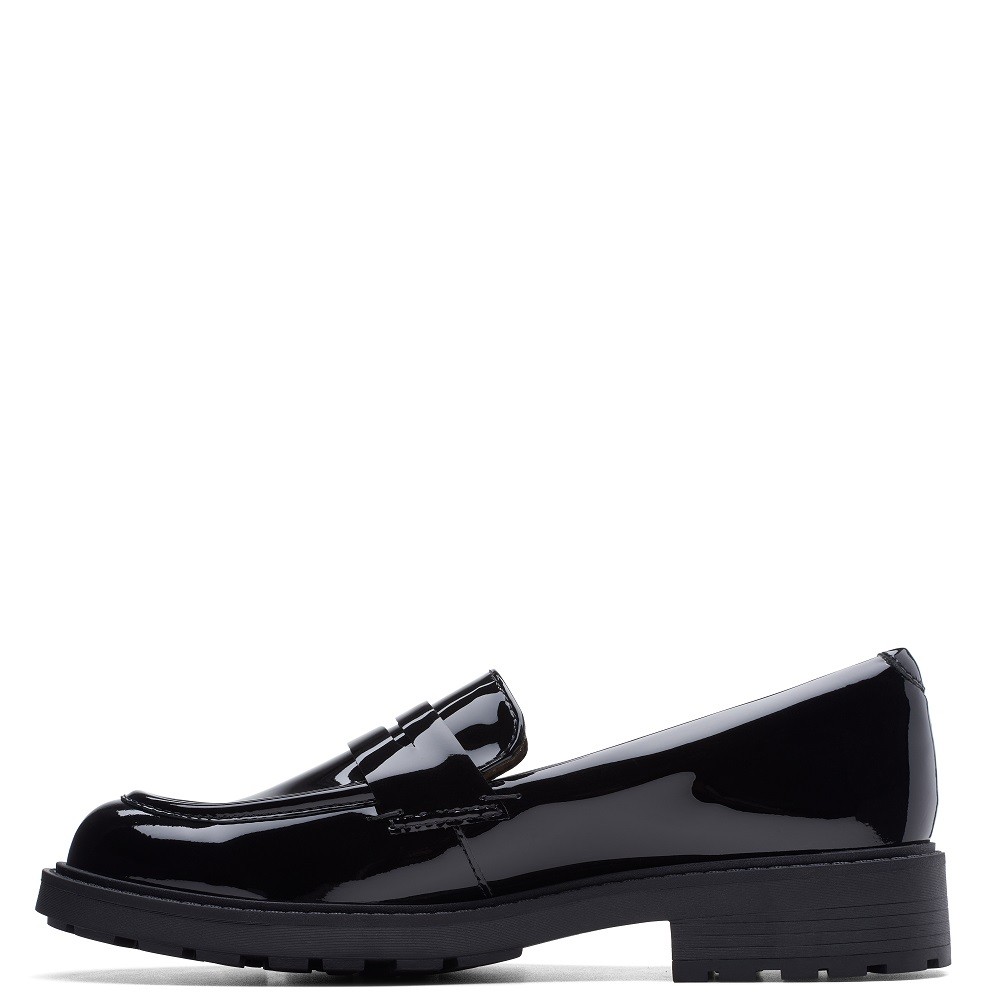 CLARKS</br>Γυναικεία Loafers Μαύρο Λουστρίνι ORINOCO2 PENNY Clarks CLARKS</br>Γυναικεία Loafers Μαύρο Λουστρίνι ORINOCO2 PENNY Clarks