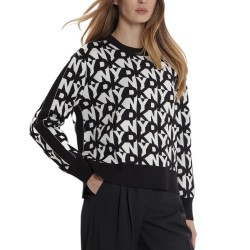 Γυναικείο Πουλόβερ Μαύρο/Εκρού P4MSBQ07-BLI DKNY