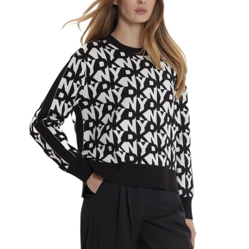 Γυναικείο Πουλόβερ Μαύρο/Εκρού P4MSBQ07-BLI DKNY Γυναικείο Πουλόβερ Μαύρο/Εκρού P4MSBQ07-BLI DKNY