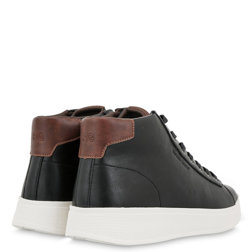 RENATO GARINI</br>Ανδρικά Μποτάκια Μαύρο/Ταμπά PALERMO-820 Renato Garini