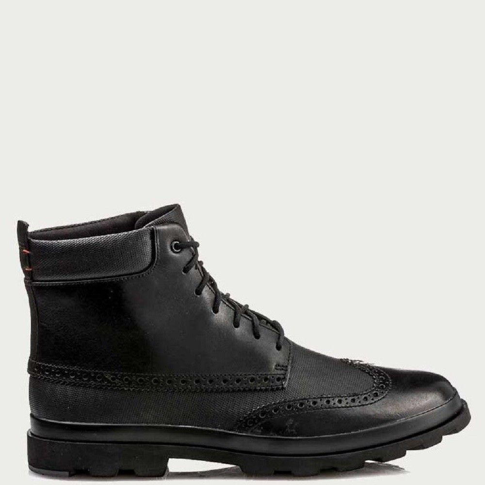 CLARKS</br>Ανδρικά Μποτάκια Μαύρο Δέρμα PILOTT TRIP Clarks