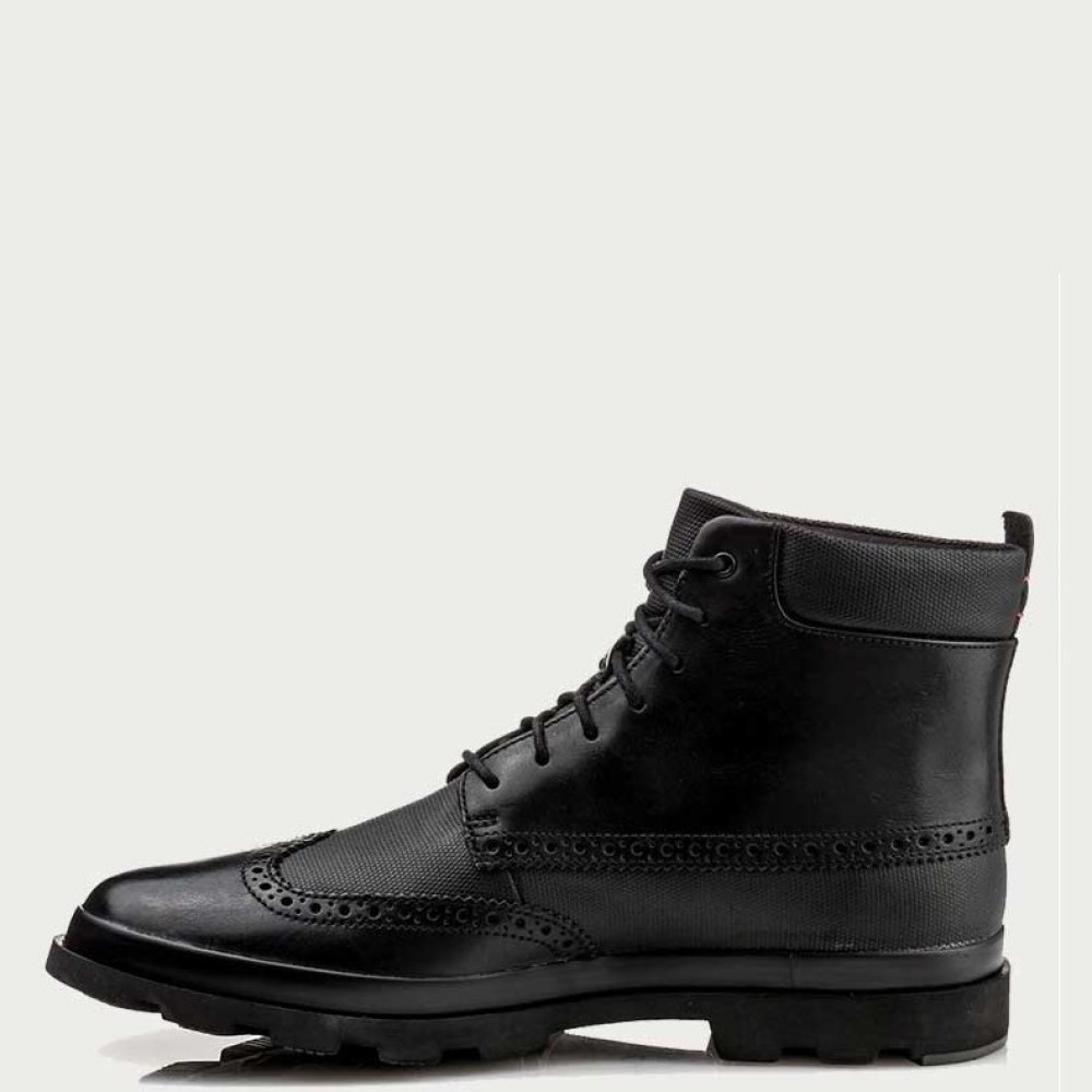 CLARKS</br>Ανδρικά Μποτάκια Μαύρο Δέρμα PILOTT TRIP Clarks