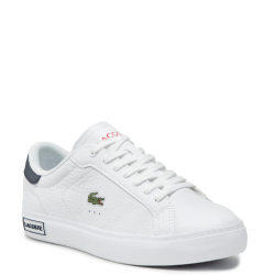 Ανδρικά Sneakers Λευκό/Μπλε/Κόκκινο Δέρμα POWERCOURT 0721 2 SMA 741SMA0028407 Lacoste