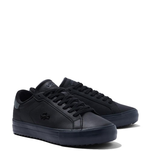 Ανδρικά Sneakers Μαύρο/Γκρι Δέρμα POWERCOURT WNTR 222 1 SMA 744SMA0027237 Lacoste